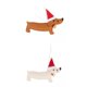 thumbnail image 1 of 2x Colgantes Navide?os Decoraciones Dachshund Perro Adorno Marrón Y Blanco, 1 of 4