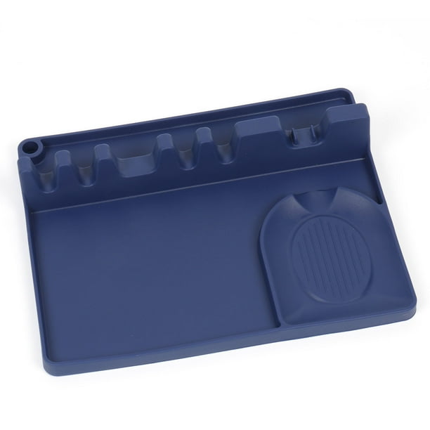 Reposacucharas 2 en 1 de silicona con almohadilla antigoteo para múltiples utensilios de cocina, soporte para cucharas de cocina de gran tamaño, sin BPA, resistente al calor, apto para lavavajillas.