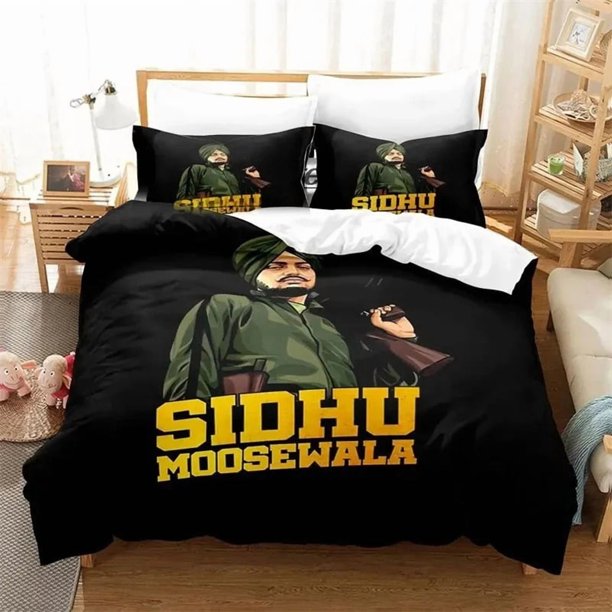 ed Sidhu Moosewala RIP Bedding Sets exquisite bed supplies set duvet cover bed comforter set luxury birthday giftBed Sheets