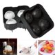 thumbnail image 1 of Molde de silicona para bolas de hielo, molde redondo para bandeja de hielo, máquina para hacer hielo en barra, fácil de liberar, capacidad para 4 bolas de 4,5 cm, 1 of 8