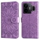 thumbnail image 4 of Funda tipo cartera FOXDOCK para Realme GT Neo 5 , diseño girasol en relieve, cuero PU, cierre magnético, soporte y tarjetero, 4 of 5