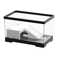 Magideal - Tanque De Tortuga Para Acuario, Caja De Hábitat Para Reptiles, Terrario De Tortuga En Reposo Para Escalada Resistente, Hábitat De Tortuga, Decoración Negro Medio