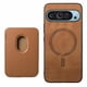 thumbnail image 1 of Funda de Cuero Magnética con Tarjetero para Google Pixel 9 Pro Cubierta Delgada Marrón, 1 of 5