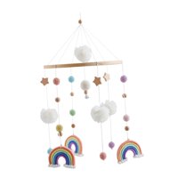 Magideal - Cuna De Bebé Móvil, Guardería Móvil, Desarrollo Temprano, Decoración De Guardería Bohemia, Carillón De Viento Para Niños, Niñas, Niños Pequeños, Bebés Naranja