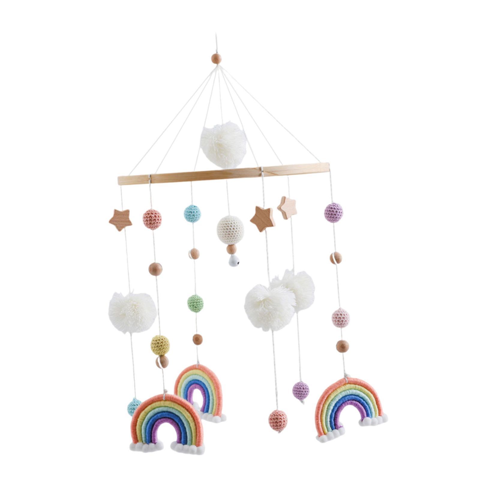 Magideal - Cuna De Bebé Móvil, Guardería Móvil, Desarrollo Temprano, Decoración De Guardería Bohemia, Carillón De Viento Para Niños, Niñas, Niños Pequeños, Bebés Naranja