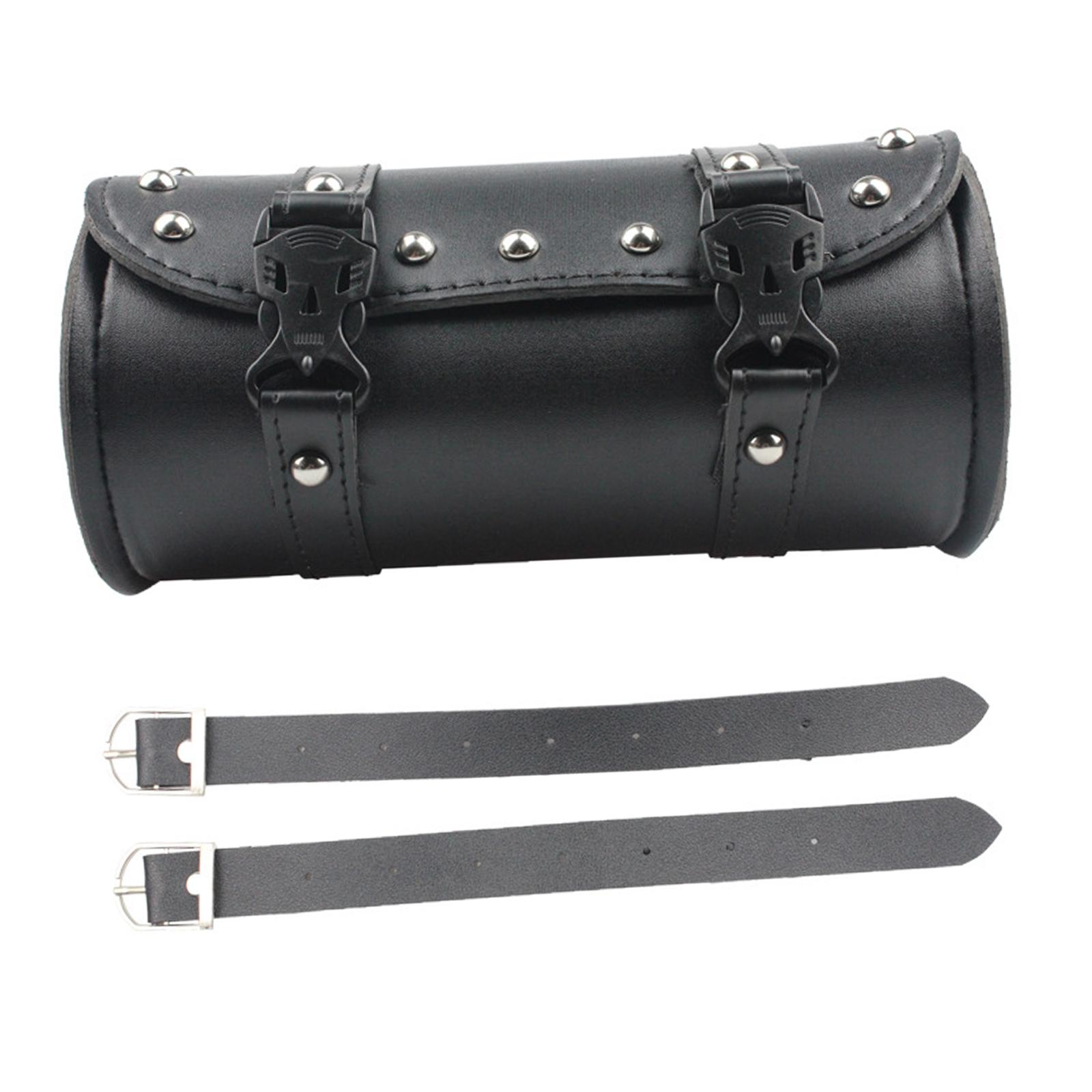 Magideal - Bolsa De Herramientas Para Motocicleta, Bolsa De Barril Enrollable De Material Cuero Pu, Universal, Bolsa De Herramientas De Almacenamiento De Alforjas Para