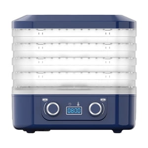 Magideal - Secador Eléctrico De Alimentos, Máquina Secadora De Frutas Y Alimentos Con 5 Bandejas Para Cecina, Alimento Para Mascotas, Carne, Carne De Res Y Fruta , Azul