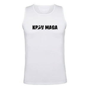 Persodesign - Polera Dryfit Krav Maga Musculosa Tank Tactical Combat Talla L Blanco Hombre