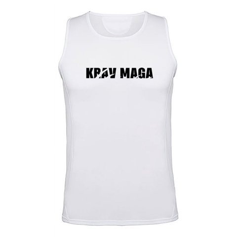 Persodesign - Polera Dryfit Krav Maga Musculosa Tank Tactical Combat Talla S Blanco Hombre
