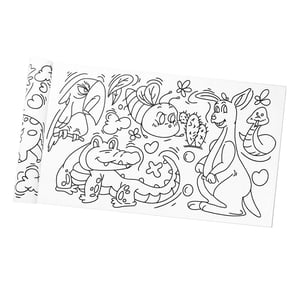Magideal - Rollo De Papel Para Colorear Para Niños, Póster Para Colorear Para Niños Pequeños, Papel Para Para Colorear, 30Cm X 300Cm, Actividad Artesanal , Zoo