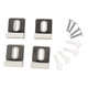 thumbnail image 1 of 4 Piezas Clips De Espejo De Acero Inoxidable Clips De Retención Pesados Para Montaje En Pared Inoxidable Blanco L, 1 of 3
