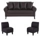 thumbnail image 1 of Sofa Lua 3 Cuerpos Más 2 Poltronas Pu Chocolate, 1 of 5