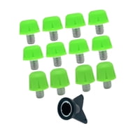 Magideal - 12 Clavos Para Zapatos De Fútbol, Accesorios Para Zapatos, Clavos Portátiles Antideslizantes Para Zapatos De Fútbol Con Llave De Repuesto Para Entre Verde