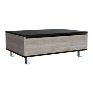 Fmfurniture - Mesa De Centro Extensible Fm-002G Gris Y Negro