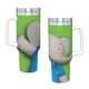 thumbnail image 4 of Babar Vaso aislado de acero inoxidable con asa, diseño temático, regalo para familia, amigos y fans; incluye pajita y encaja en el portavasos estándar, 40 oz, 4 of 6
