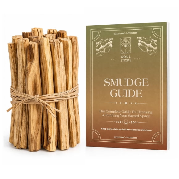 Incienso Ancientveda Palos de Palo Santo - Pack de 12 + Guía