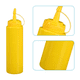 thumbnail image 3 of Juego de 2 dispensadores de alimentos transparentes y duraderos, sin fugas, con tapa para salsas, aceite y condimentos., 3 of 5