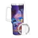 thumbnail image 3 of Intensa-Mente Vaso aislado de acero inoxidable con asa, diseño temático, regalo para familia, amigos y fans; incluye pajita y encaja en el portavasos estándar, 40 oz, 3 of 6