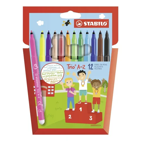 Pack 12 Rotulador Stabilo Trio Az