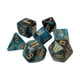 thumbnail image 2 of 7 Piezas De Dados Poliédricos De Doble Color D6 D4 D8 D10 (00-90 Y 0-9) D12 D20 Azul Negro, 2 of 5