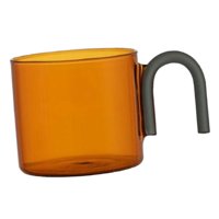 Bothyi - Taza De Té De Leche Con Asa Resistencia Al Calor Para Oficina Flor Té Cereal Naranja