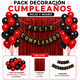thumbnail image 1 of pack decoracion cotillon rojo-negro, 1 of 1