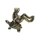 thumbnail image 1 of Metal Lindo Rana Tortuga Estatua Estatuilla Accesorios De Latón Regalo Decoración Oficina, 1 of 3