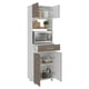 thumbnail image 5 of Mueble Microondas Alto 4 Puertas 1 Cajón 201x62x40,8 Cm Café Oscuro Y Blanco, 5 of 9