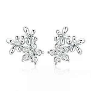 La Garza - Aros Plata Mujer Flores