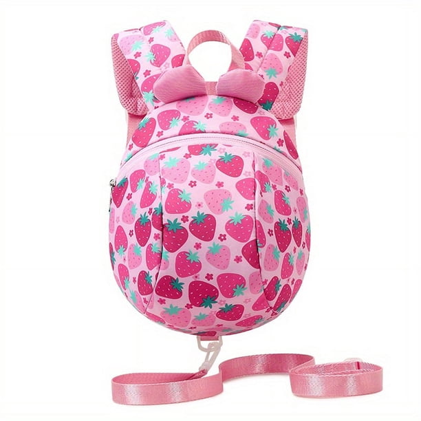 1pc Cute Dinasour Stawberry Monster Pattern Children's Toddler Backpack For Kindergarten Students Double Shoulder Bag Adjustable Straps Boys And Girls Backpack