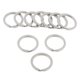 thumbnail image 4 of 10 Unids Acero Inoxidable O Anillo Deportes Llavero Hebilla Titular Camping Plata 20mm, 4 of 5