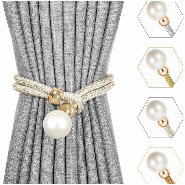 Wyj Hogar - Pack De 02 Sujetadores - Abrazaderas Magneticas Para Cortinas Md07