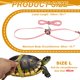 thumbnail image 2 of Arnés Ajustable para Tortugas Uxcell con Campana de Cuero Suave Hebilla Giratoria Correa de Paseo a Prueba de Escape Grande Rosa, 2 of 7