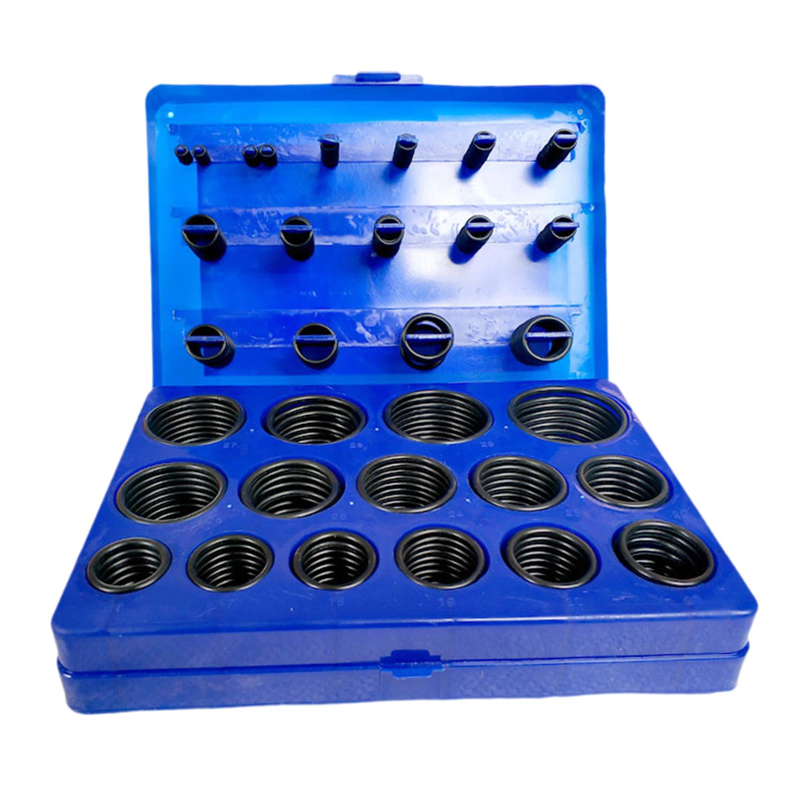 Magideal - Conjunto De Anillos De Goma Para Maquinaria Industrial, Ligero Y Duradero , 363Uds. Caja Azul 363Uds.