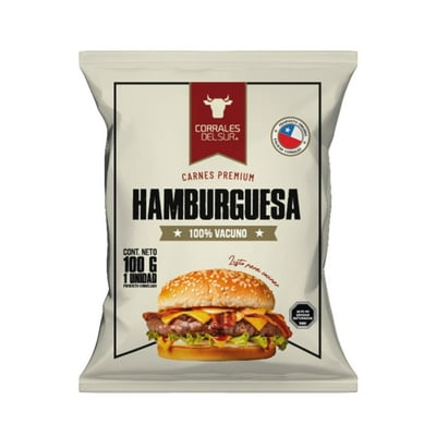Hamburguesa De Vacuno 100 G Corrales Del Sur