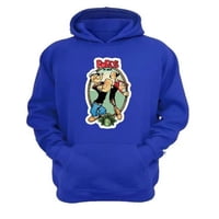 Genérico - Polerón Canguro Popeye Azul Talla M Unisex