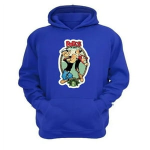 Genérico - Polerón Canguro Popeye Azul Talla Xs Unisex