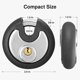 thumbnail image 2 of Candado con llave Puroma Disc de acero inoxidable, resistente, paquete de 1 unidad, 2 of 7