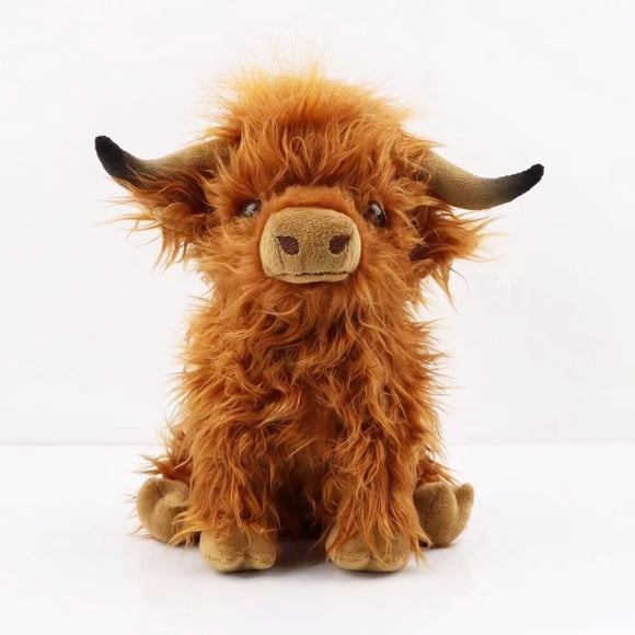 Muñeco de peluche con forma de vaca de las Tierras Altas de Toy YUKOUQIAN, 25 cm, suave