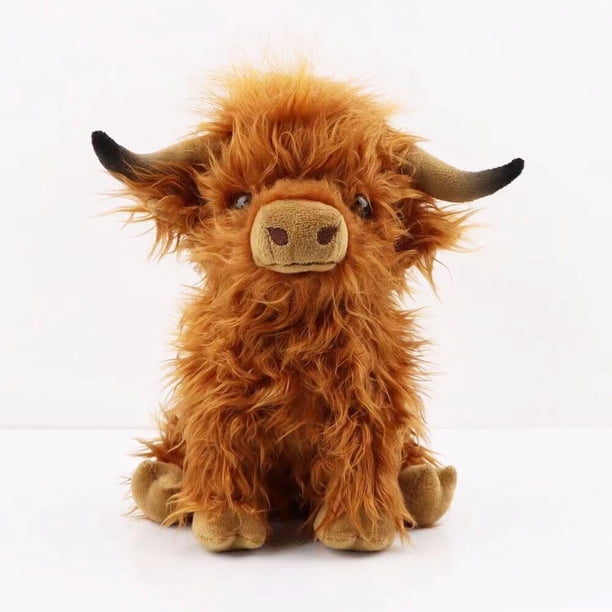 Muñeco de peluche con forma de vaca de las Tierras Altas de Toy YUKOUQIAN, 25 cm, suave