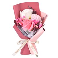 Magideal - Ramo De Flores De Jabón, Regalo Del Día De San Valentín Perfumado De Flores De Jabón, Decoración Del Hogar, Arreglo Floral De Flores Artificiales Para 20 Centímetros