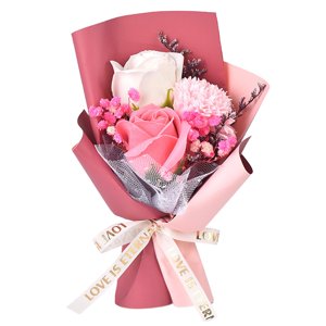Magideal - Ramo De Flores De Jabón, Regalo Del Día De San Valentín Perfumado De Flores De Jabón, Decoración Del Hogar, Arreglo Floral De Flores Artificiales Para 20 Centímetros