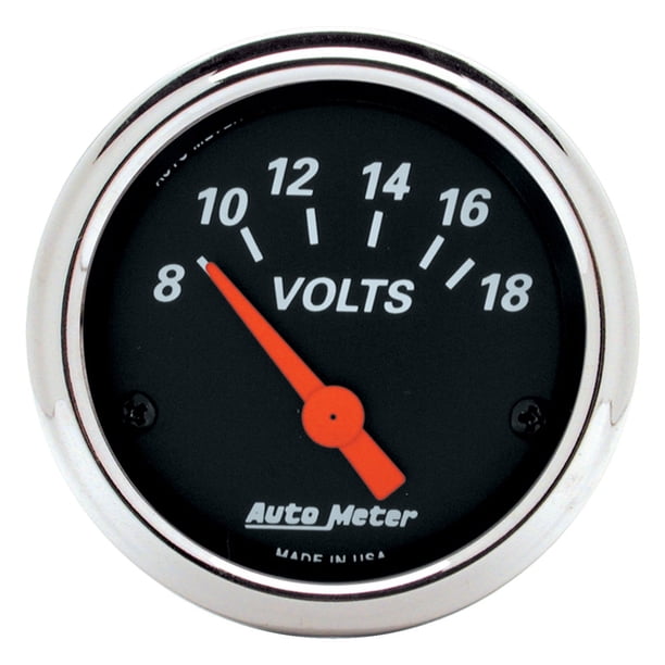 Voltímetro AUTO METER Designer negro 5,87 cm | Lider