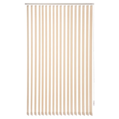 Bertex - Cortina Vertical Rústica Beige 230 Cm De Alto X Ancho A Elección Para Sala, Living, Oficina O Escritorio (210 Cm De Ancho X 230 Cm De Alto)