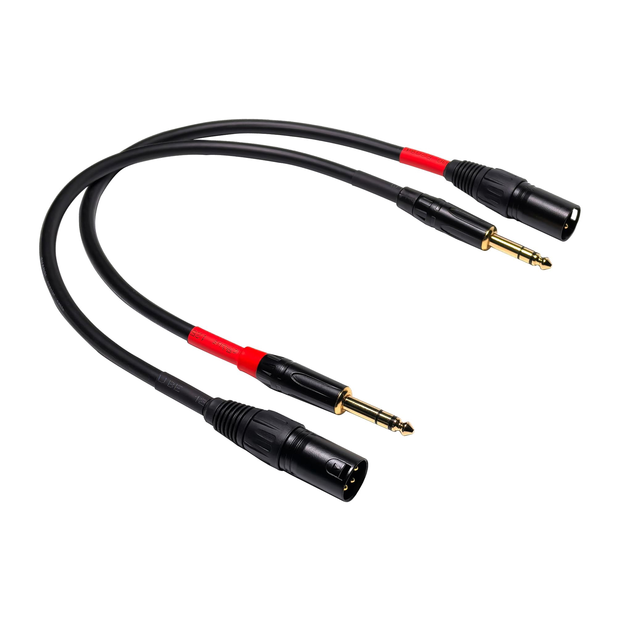Suanqi - Cable De 6,35 Mm Trs Macho A Xlr Macho Para Micrófono 1/4 De Pulgada Y 30 Cm
