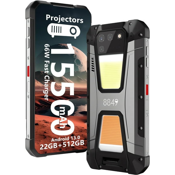 Unihertz 8849 Tank 2 - Celular 4G con Proyector láser de 80 pulgadas