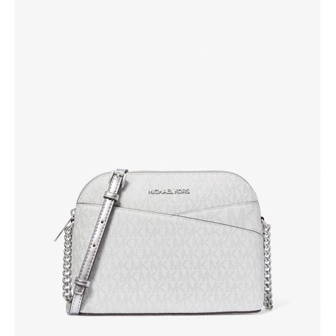 Cartera Michael Kors Dome Metallic Blanco Talla Única