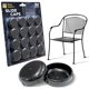 thumbnail image 1 of Tapones para patas de muebles Shop Square cuadrados de plástico negro de 1,5" - 32 unidades, 1 of 7