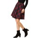 thumbnail image 4 of Falda corta de línea A con cintura elástica y diseño clásico de cuadros vintage para mujer, para otoño e invierno, rojo XL, 4 of 8