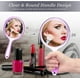 thumbnail image 5 of Espejo de mano de doble cara, espejo de mano con aumento 1X/2X y asa, espejo de mano transparente, espejo de maquillaje de forma redondeada., 5 of 7
